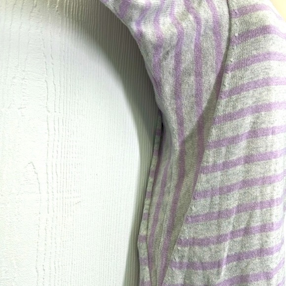 Lilly Pulitzer - Stasia Heathered Lilac And Gray Striped Verbena Sweater Size XS - Picture 5 of 11